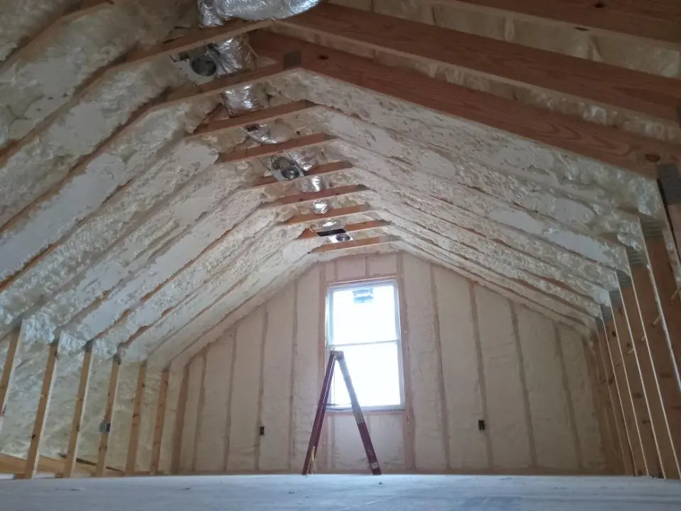 Spray foam roofing application for Crawl Space Insulation project in Huron
